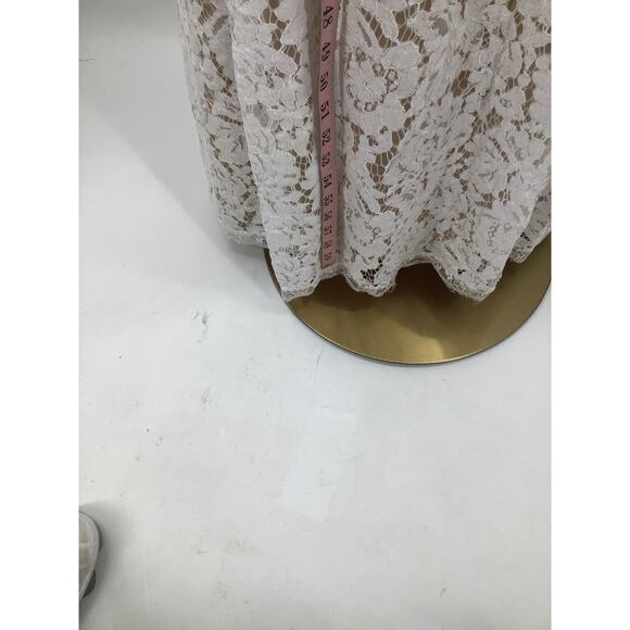 LULU'S XL White Romance Dreamer Lace Off-the-Shoulder Boho Wedding Dress 0b8 - Picture 5 of 9